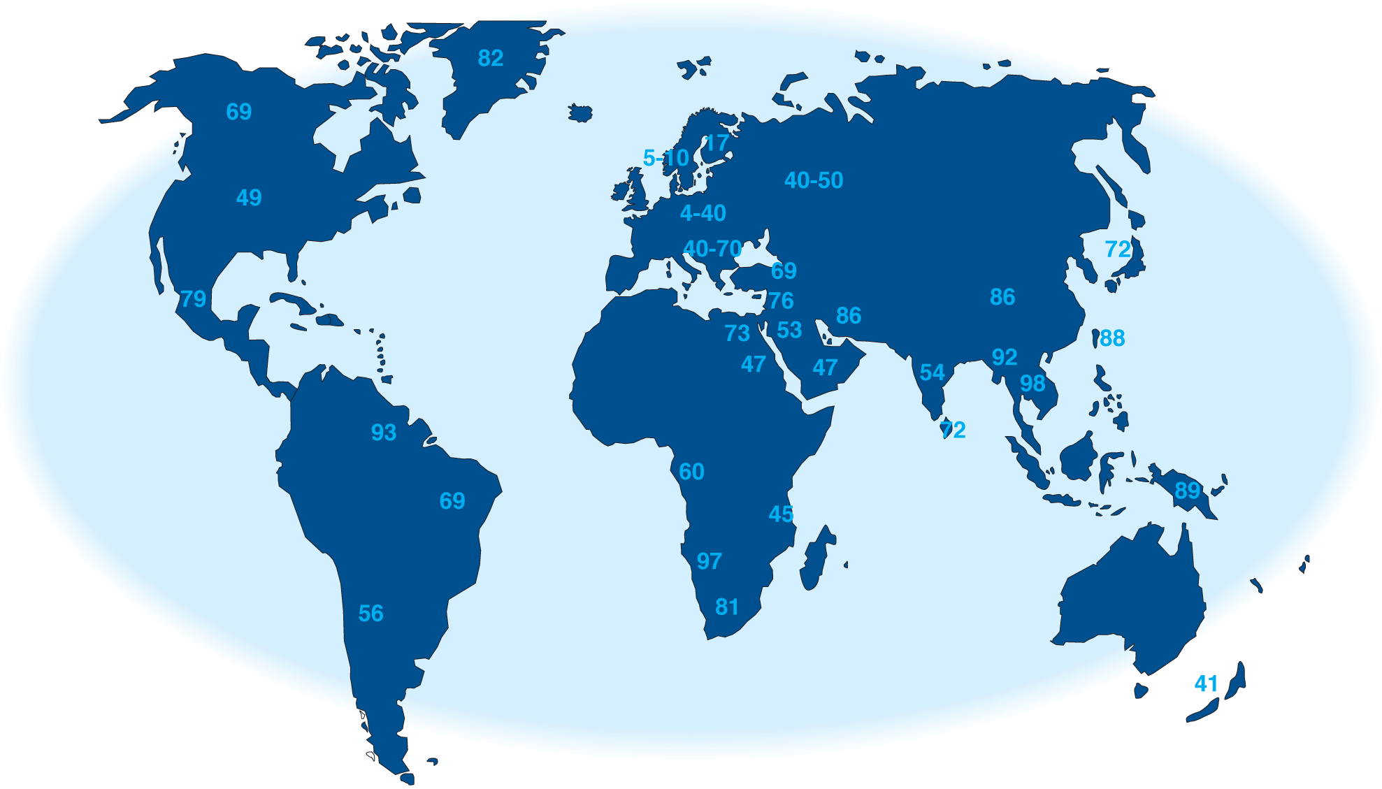 How common is lactose intolerance in the World?