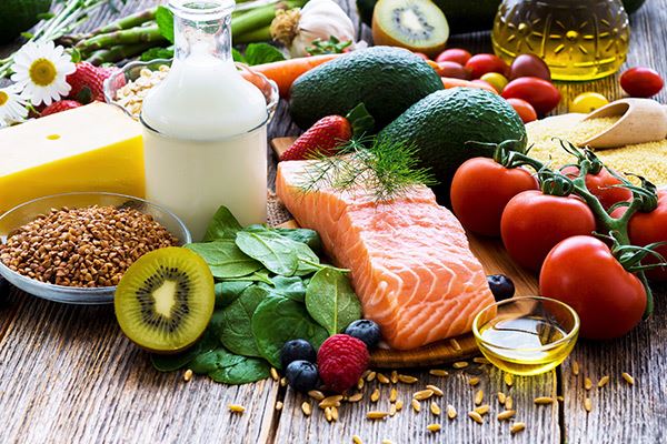 assortment of healthy foods